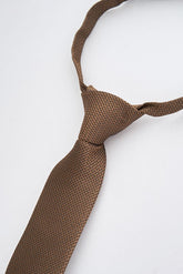 Junior Brown Textured Tie